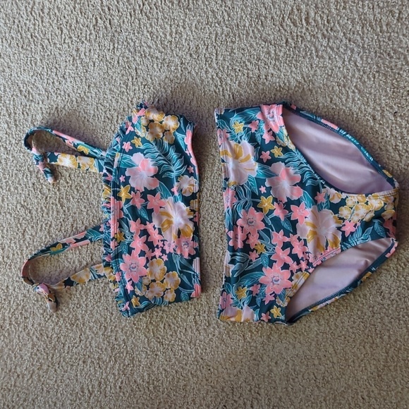 Bundle of Two Swimsuits Two Piece Bikinis Size Large 10/12 - Picture 1 of 14